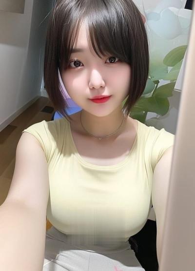 短发微胖型大胸琪琪